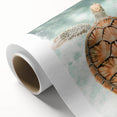 Art deco poster of a summer scene on rolled canvas, featuring soft pastel shades, ideal for nursery wall art.