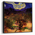 Framed canvas featuring a black and white vintage poster art of a landscape, ideal for bedroom wall decor.