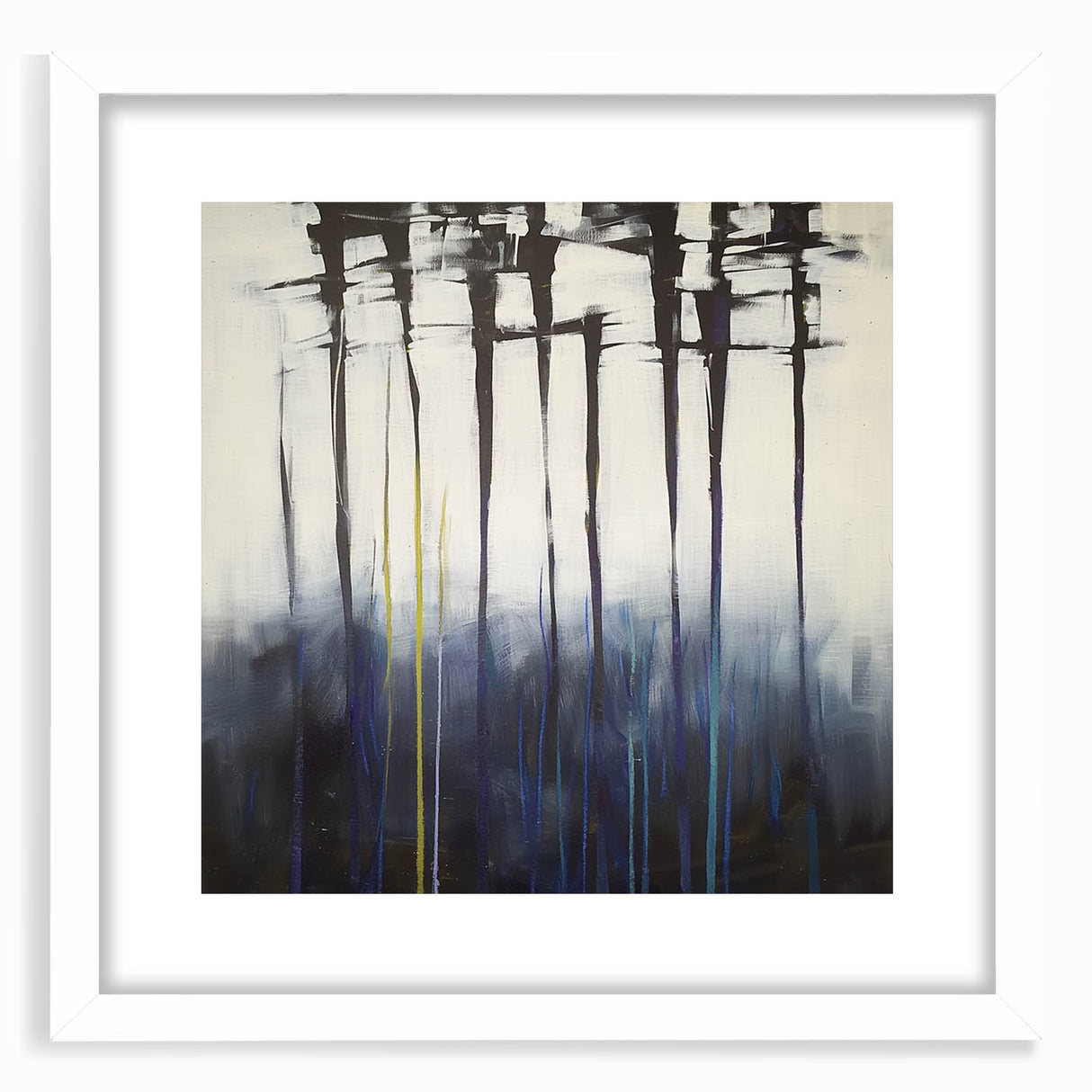 Minimalist Forest Mist – Abstract Canvas & Framed Wall Art