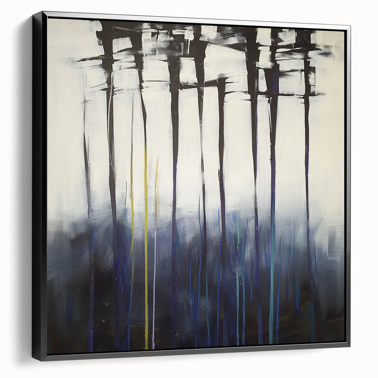Minimalist Forest Mist – Abstract Canvas & Framed Wall Art