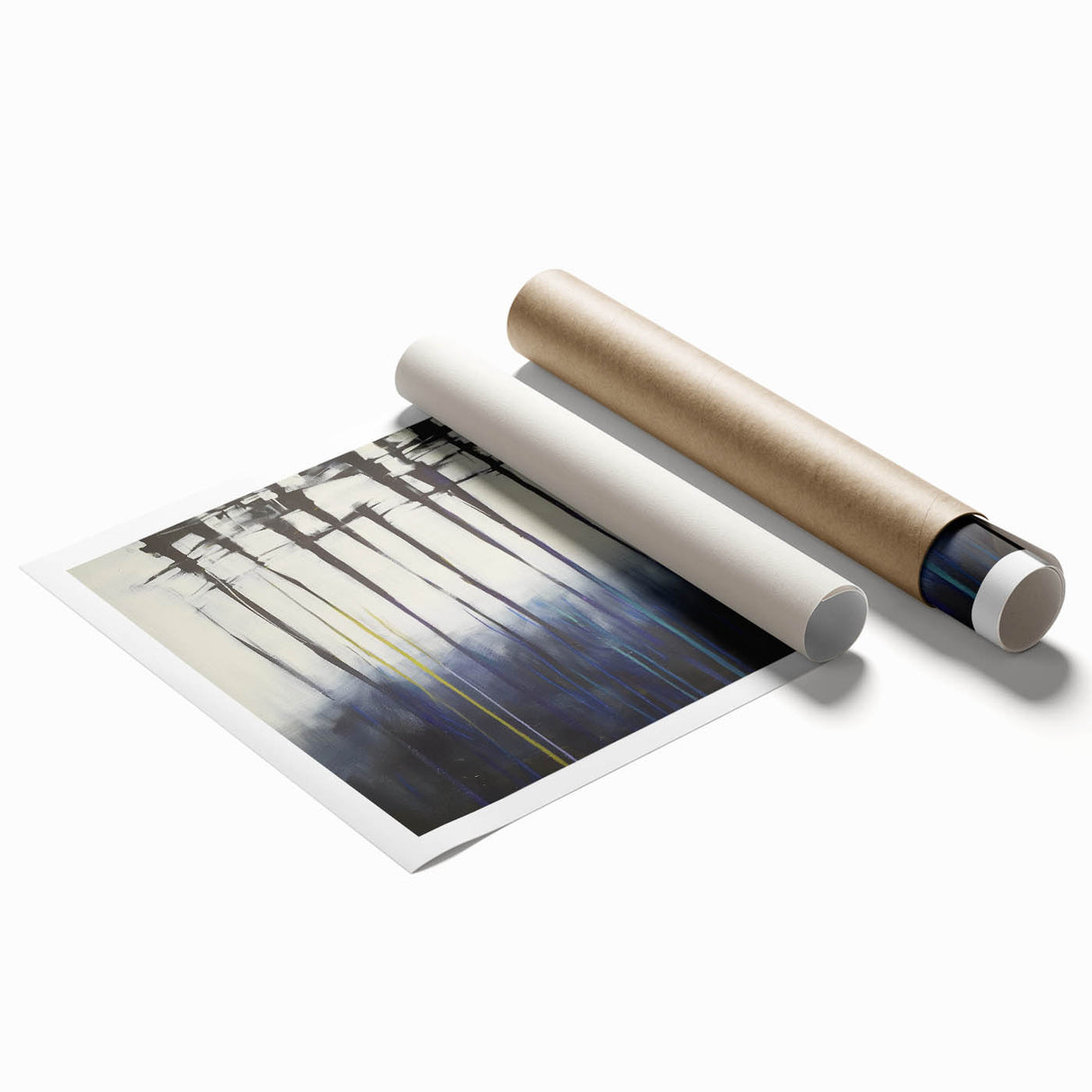 Minimalist Forest Mist – Abstract Canvas & Framed Wall Art