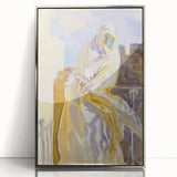 Modern Wall Art - Ethereal Abstract Portrait in Soft Neutral Tones