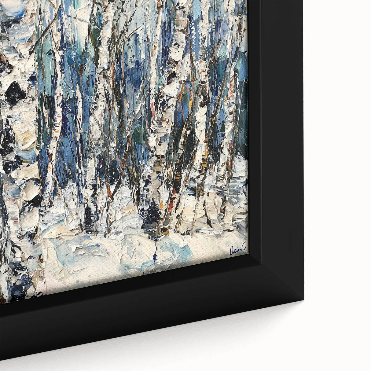 Modern Winter Birch Trees - Living Room Wall Art on Canvas