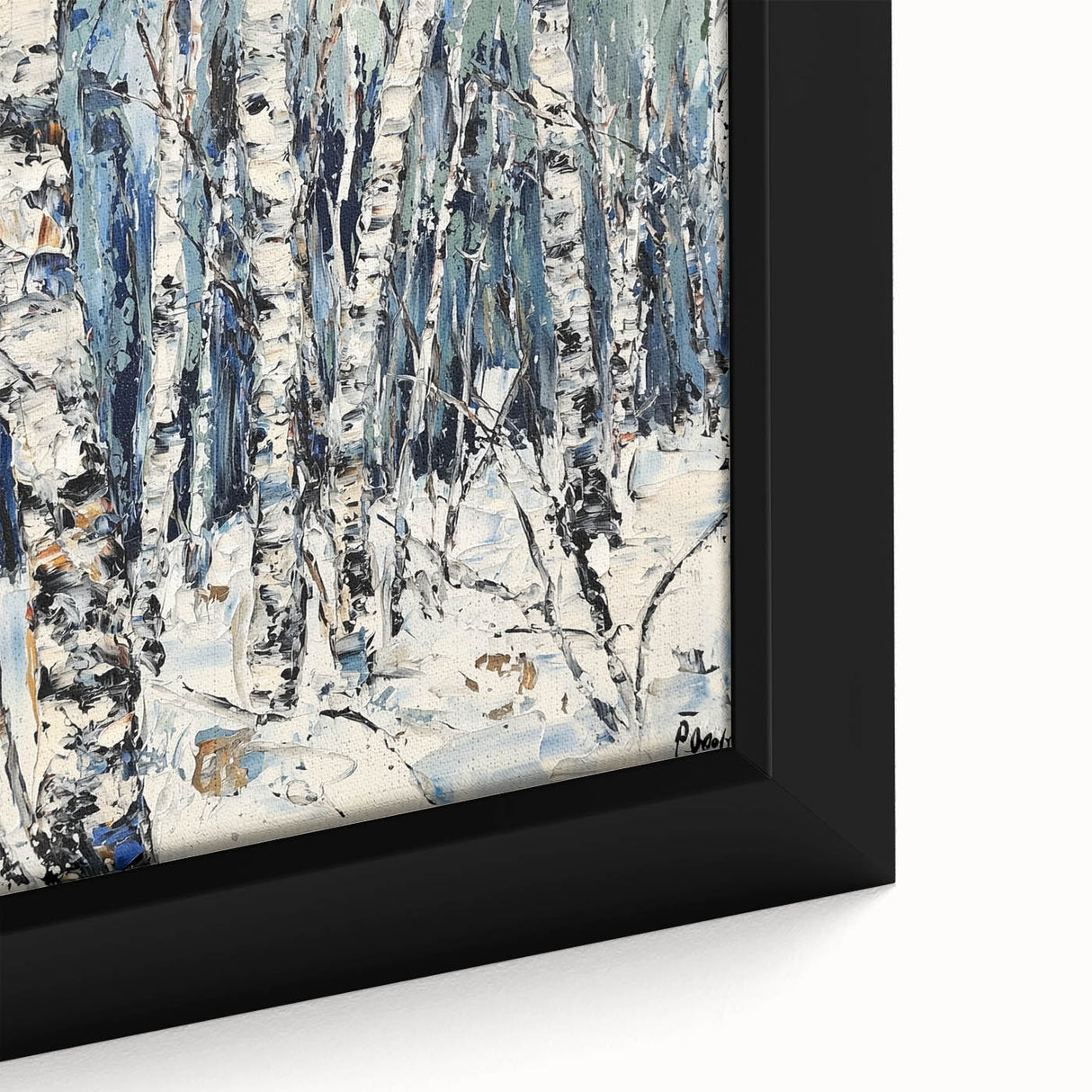 Winter Birch Forest - Modern Living Room Wall Art on Canvas