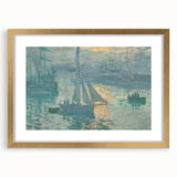 Sunset on the Seine: Claude Monet's Impressionist Wall Art Masterpiece