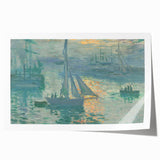 Sunset on the Seine: Claude Monet's Impressionist Wall Art Masterpiece