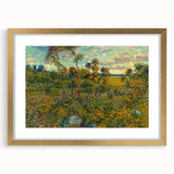 Sunset at Montmajour: Impressionist Landscape Wall Art by Van Gogh