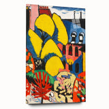 Modern Wall Art - Vibrant Abstract Landscape with Bold Colors