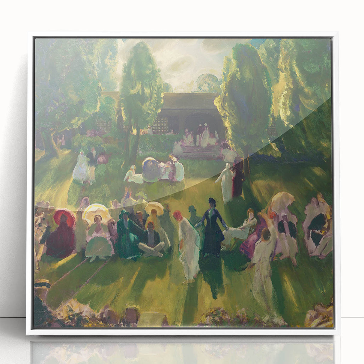 Impressionist Landscape with Tennis Scene - Vibrant Impressionism Wall Art