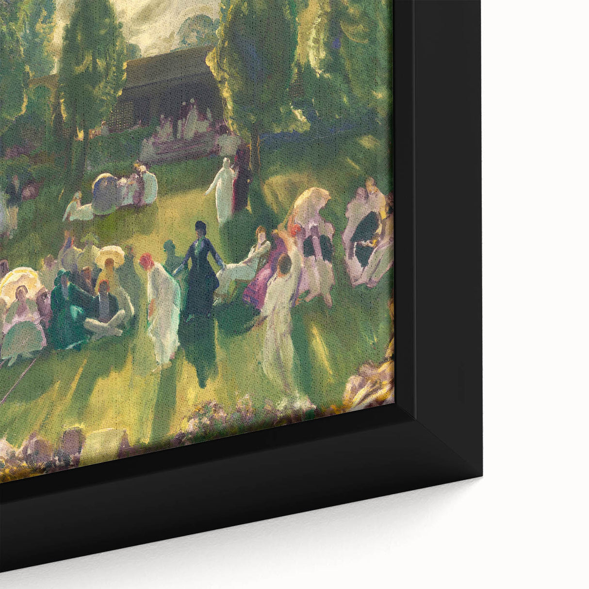 Impressionist Landscape with Tennis Scene - Vibrant Impressionism Wall Art