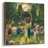 Impressionist Landscape with Tennis Scene - Vibrant Impressionism Wall Art
