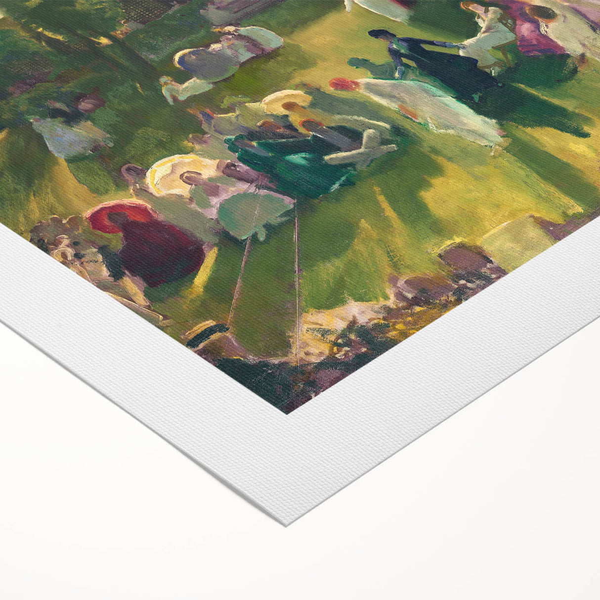 Impressionist Landscape with Tennis Scene - Vibrant Impressionism Wall Art