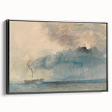 Romantic Art Prints: Paddle Steamer in a Storm - Historical Wall Art