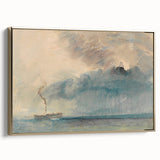 Romantic Art Prints: Paddle Steamer in a Storm - Historical Wall Art