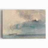 Romantic Art Prints: Paddle Steamer in a Storm - Historical Wall Art