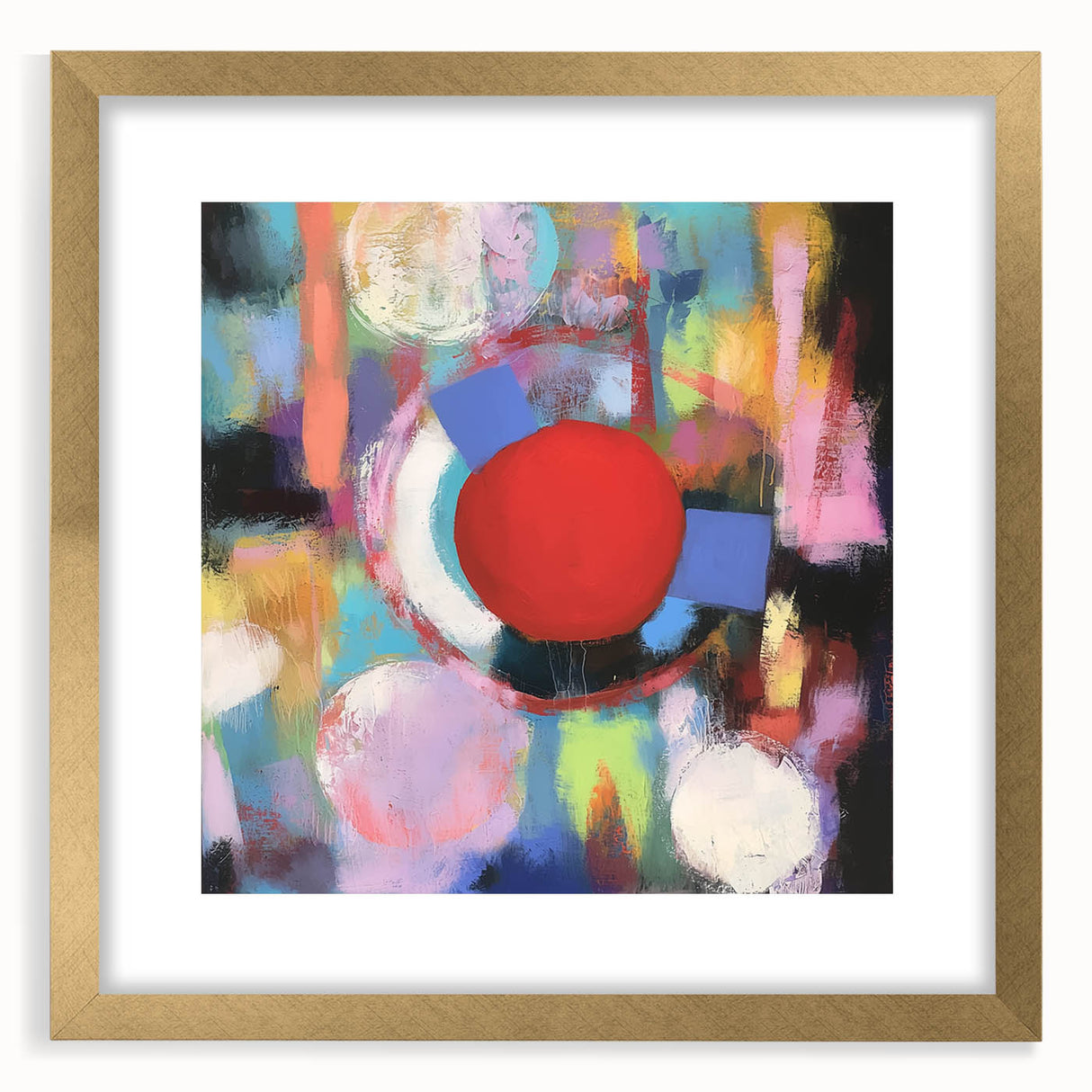 Colorful Bedroom Wall Art – Abstract Framed Canvas Print