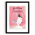 Charming Art Deco Wall Art - Femina Magazine Cover with Pink Curtains