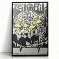 Dynamic Expressionist Dancers - Bold Yellow and Black Canvas Print