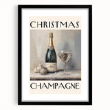 Classic Christmas Champagne Celebration Wall Art - Christmas Canvas Art