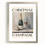 Classic Christmas Champagne Celebration Wall Art - Christmas Canvas Art