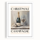 Classic Christmas Champagne Celebration Wall Art - Christmas Canvas Art