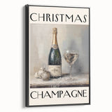 Classic Christmas Champagne Celebration Wall Art - Christmas Canvas Art