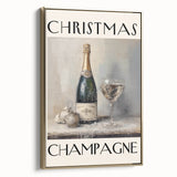 Classic Christmas Champagne Celebration Wall Art - Christmas Canvas Art