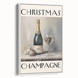 Classic Christmas Champagne Celebration Wall Art - Christmas Canvas Art