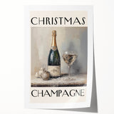 Classic Christmas Champagne Celebration Wall Art - Christmas Canvas Art