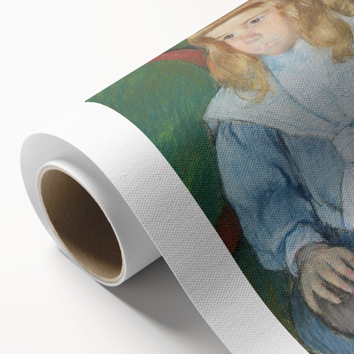 Mary Cassatt's Boy with Golden Curls - Charming Impressionist Portrait Art