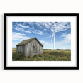Black barn frame showcasing a landscape artwork, featuring a mat border and elegant front view, perfect for enhancing home decor and gallery displays.