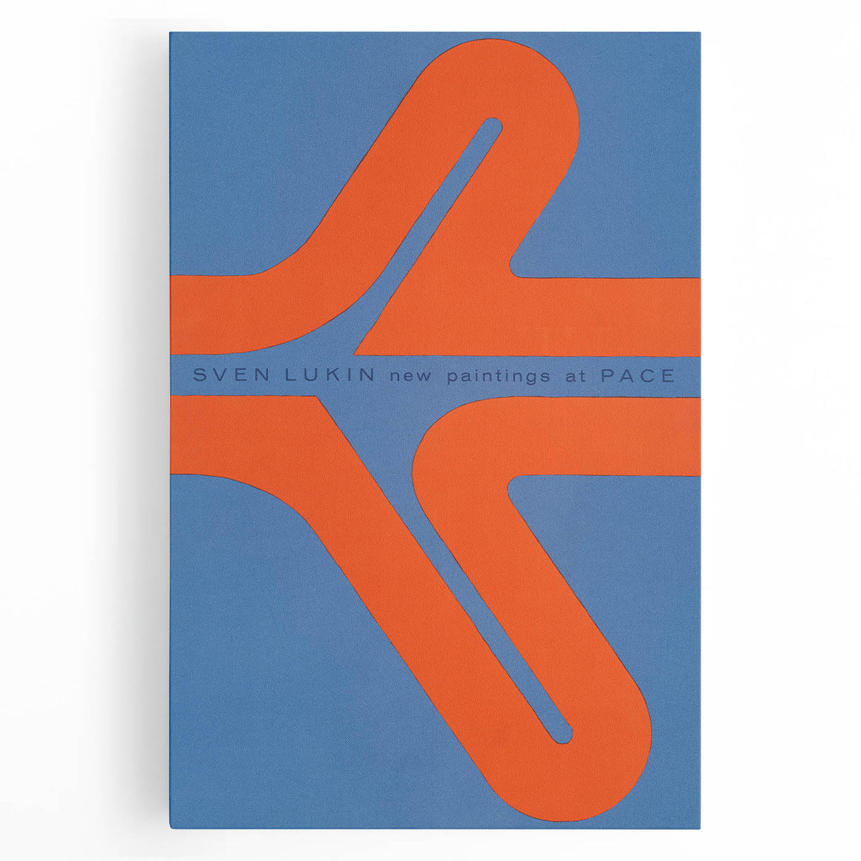 Modern Wall Art Print - Bold Abstract Shapes in Blue and Orange - Retro Decor