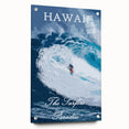 Retro Hawaii Surfer Poster – Vintage Surfing Paradise Art