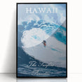 Retro Hawaii Surfer Poster – Vintage Surfing Paradise Art