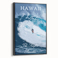 Retro Hawaii Surfer Poster – Vintage Surfing Paradise Art