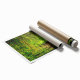 Extra large rolled canvas print featuring vibrant spring floral art, ideal for classy bathroom or large living room decor.