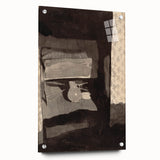 Modern Wall Art - Monochromatic Abstract Bedroom Scene in Grayscale