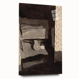 Modern Wall Art - Monochromatic Abstract Bedroom Scene in Grayscale