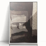Modern Wall Art - Monochromatic Abstract Bedroom Scene in Grayscale