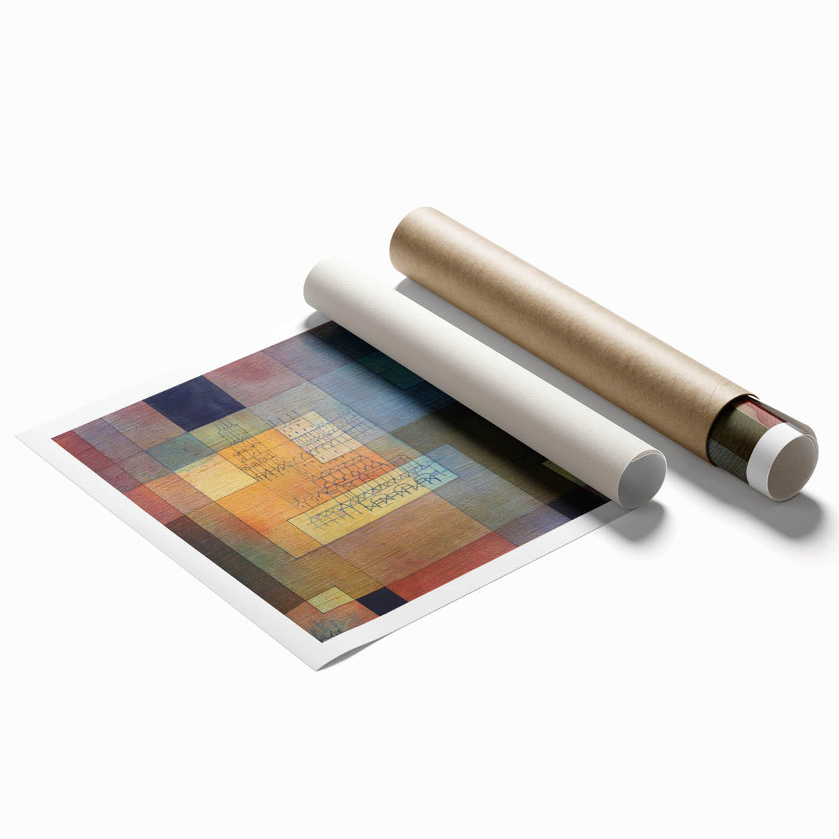 Modern Wall Art - Abstract Geometric Architecture in Warm Tones