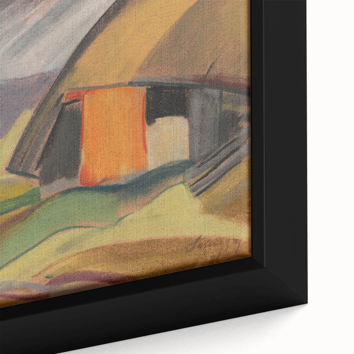 By the Village" Abstract Modern Art - Minimalist Wall Decor
