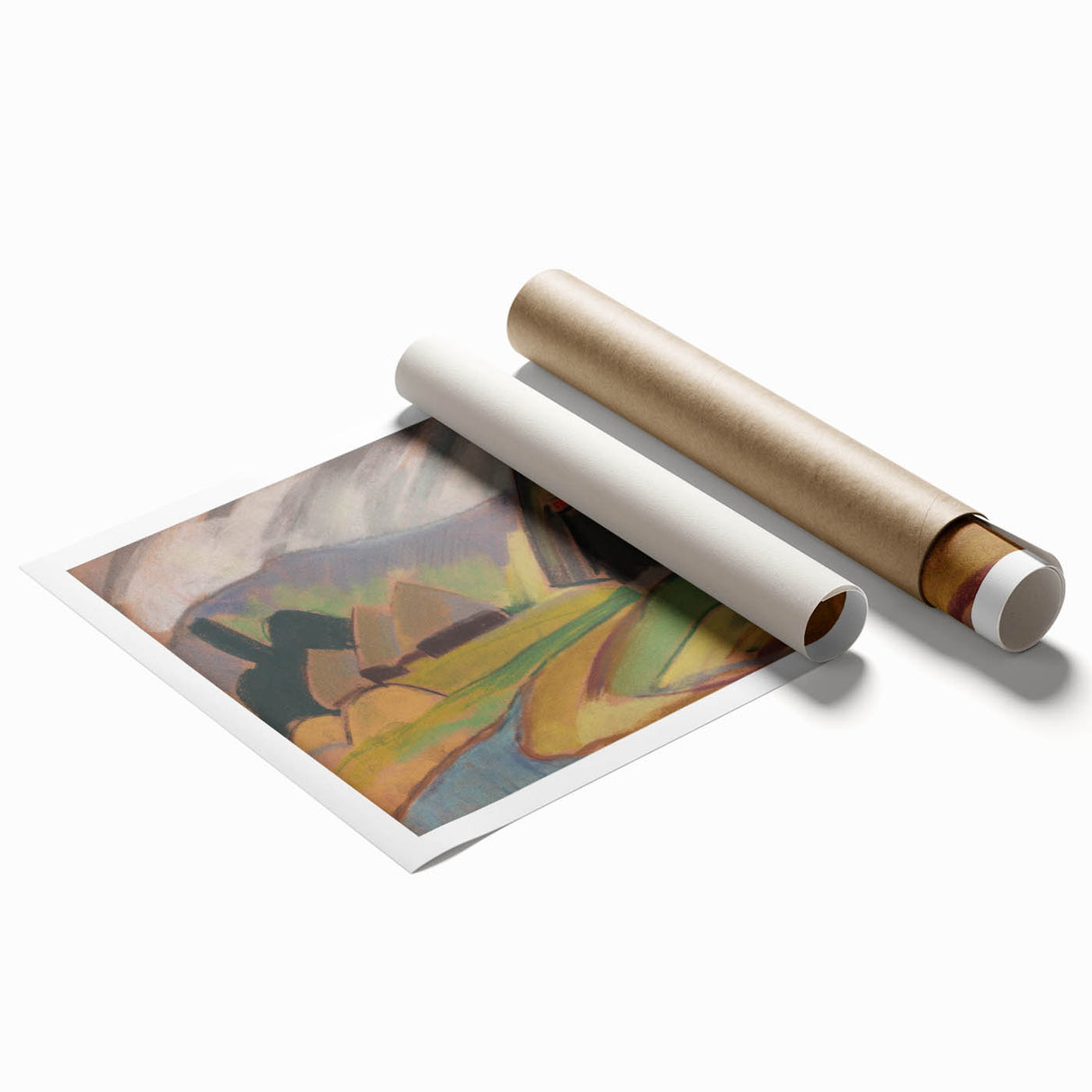 By the Village" Abstract Modern Art - Minimalist Wall Decor