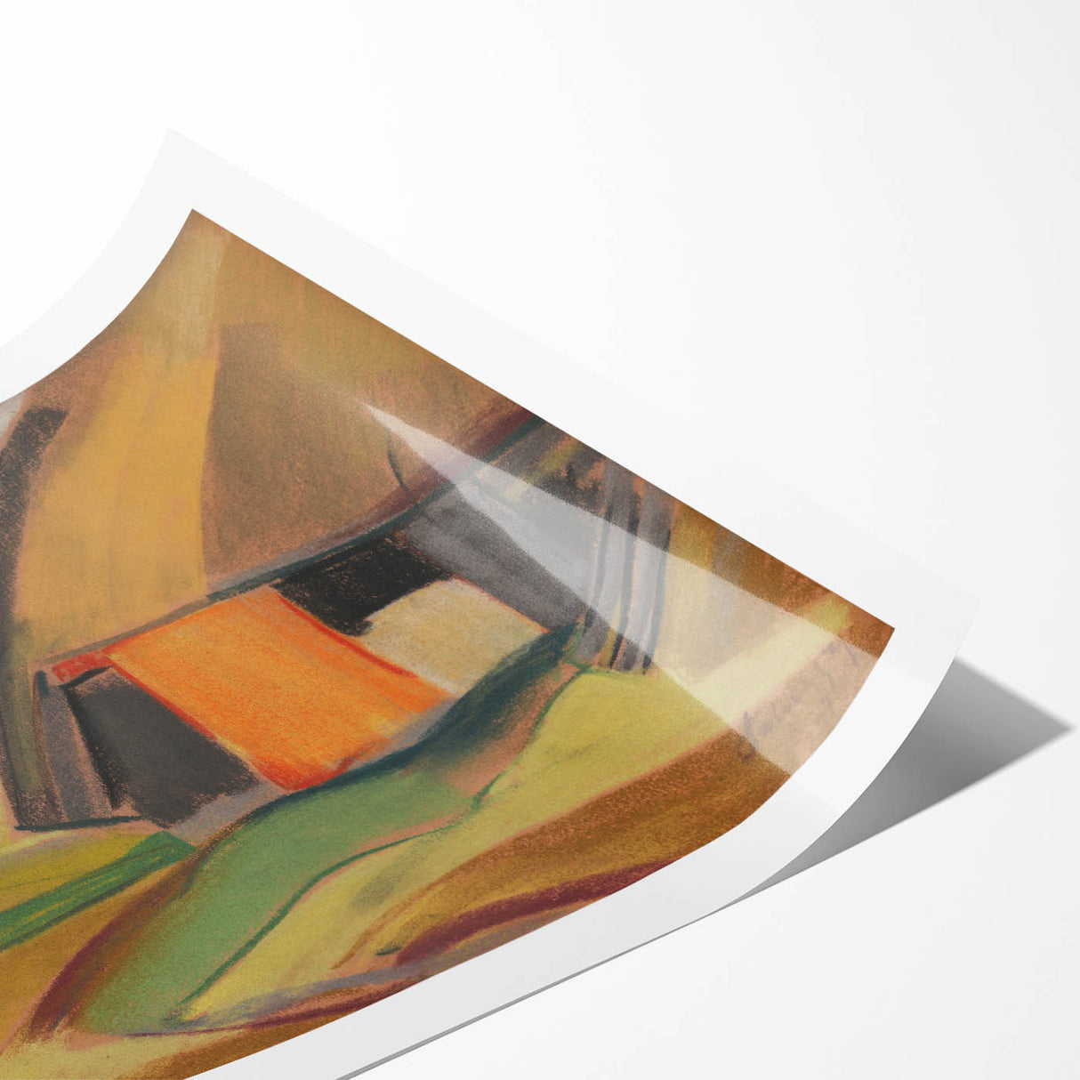 By the Village" Abstract Modern Art - Minimalist Wall Decor