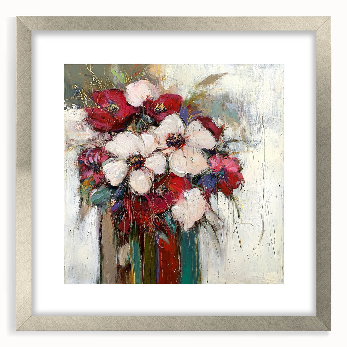 Elegant Floral Bouquet - Modern Living Room Wall Art