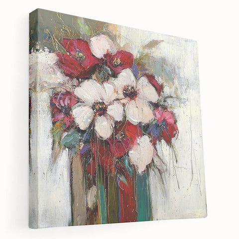 Elegant Floral Bouquet - Modern Living Room Wall Art