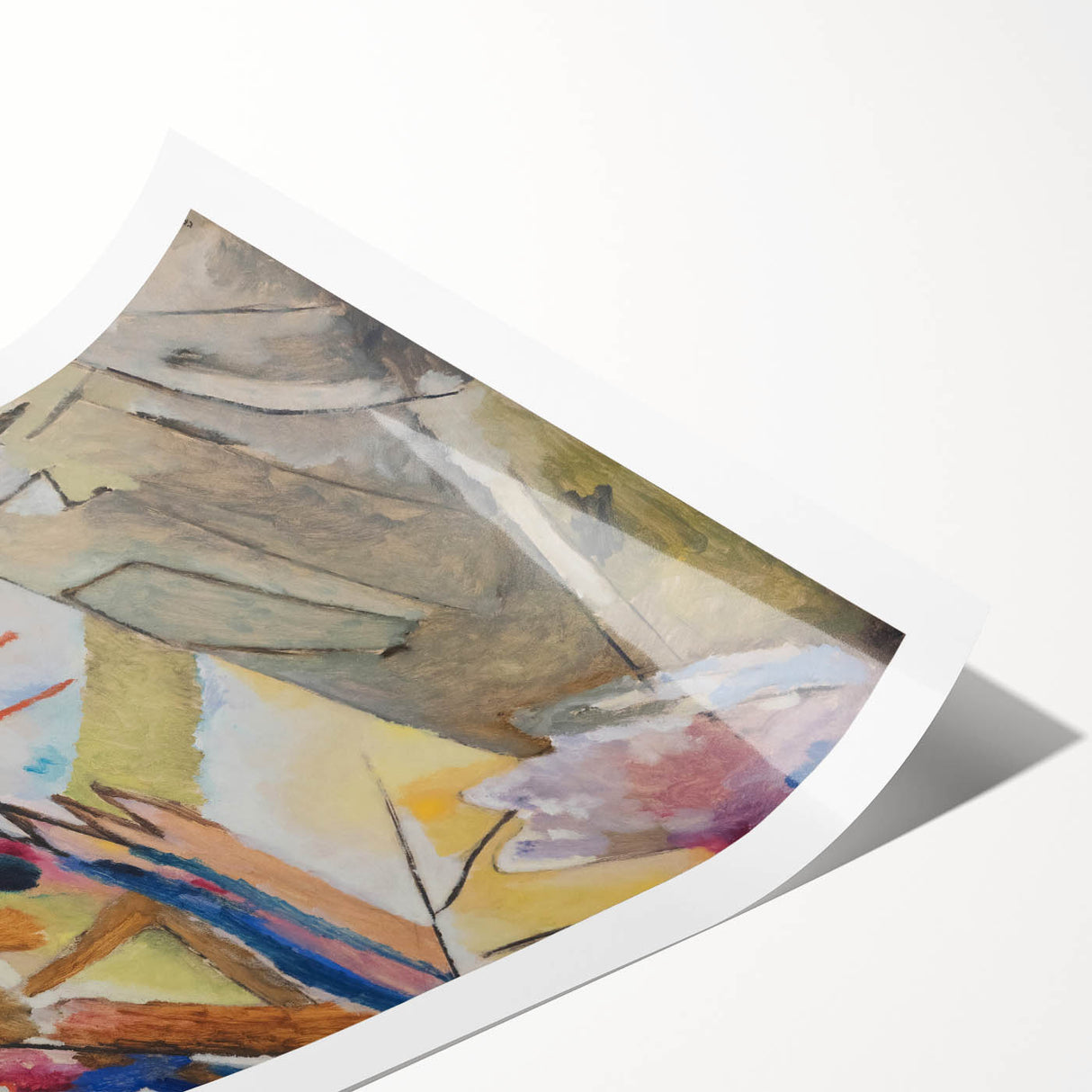 Modern Wall Art - Abstract Expressionist Composition with Bold Colors