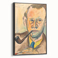 Modern Wall Art - Expressive Self-Portrait in Bold Brushstrokes