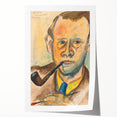 Modern Wall Art - Expressive Self-Portrait in Bold Brushstrokes