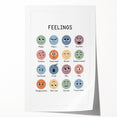 Feelings Typography Art Print – Emotions Chart for Kids and Home Decor