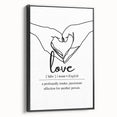 Minimalist Typography Wall Art - "Love" Definition Canvas Print